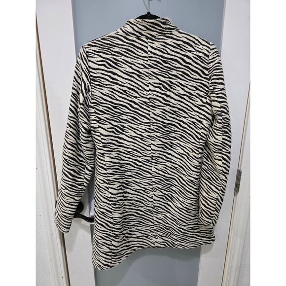 Vintage Stradivarius Zebra Print Jacket M Bold Animal Print 90s Style - Picture 4 of 9